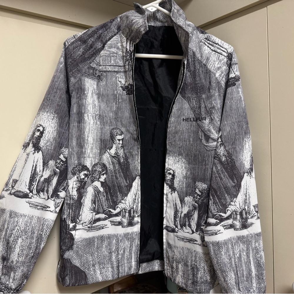 Hellpur Last Supper Jesus Leonardo Da Vinci Jacket small windbreaker unisex coat